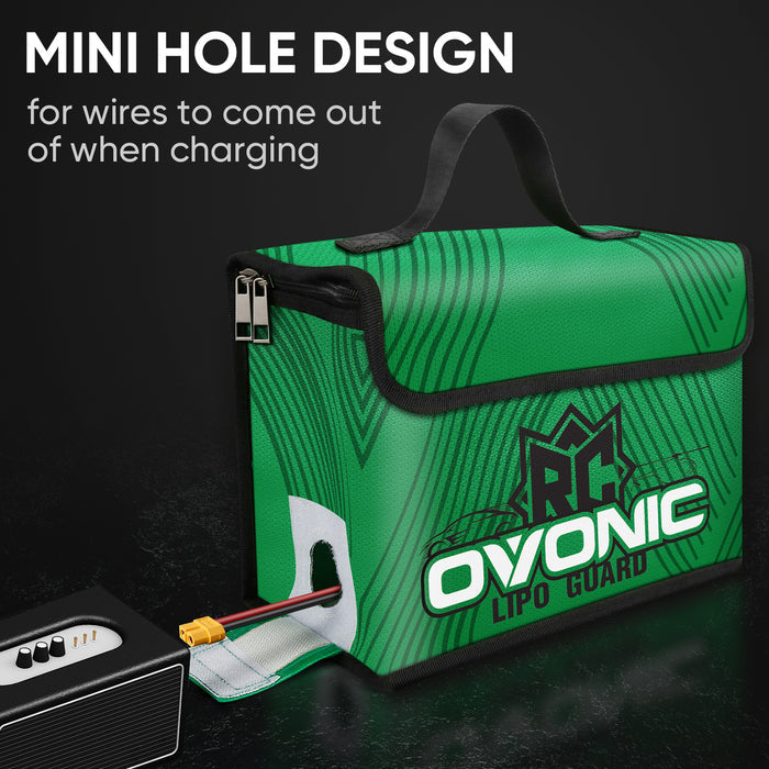 OVONIC Lipo Safe Bag Fireproof E×plosionproof Bag, Large Capacity for Lipo Battery Charge & Storage
