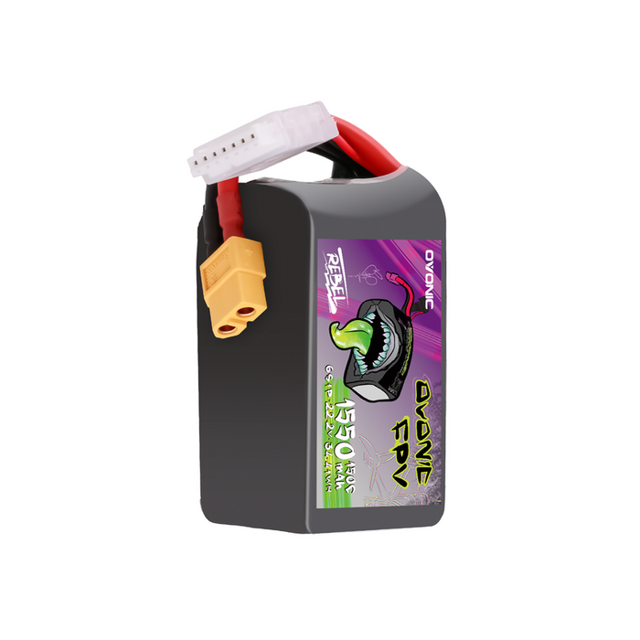 OVONIC R-Line 5.0 1550mAh 6S 150C 22.2V Lipo Battery with XT60 Plug