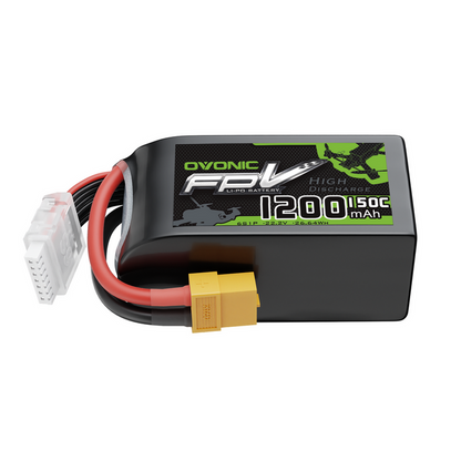 1 x Ovonic R-Line Version 5.0 1200mAh 6S 22.2V 150C Lipo Battery with XT60 Plug