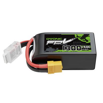 OVONIC R-Line Version 5.0 1300mAh 4S 14.8V 150C Lipo Battery with XT60 Plug
