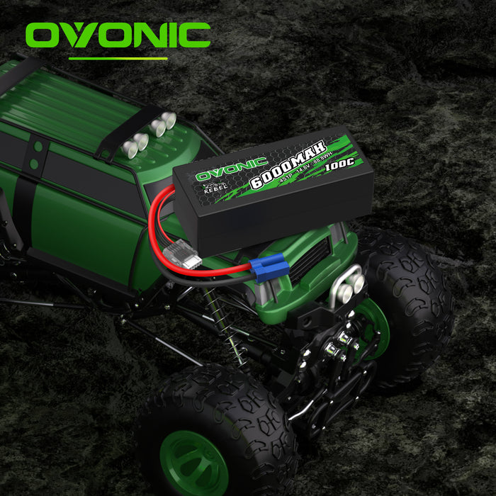 Ovonic Rebel 100C 14.8V 6000mAh 4S LiPo battery with EC5 plug for Arrma Outcast Kraton Truck