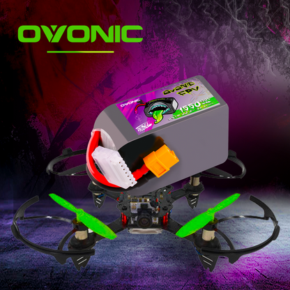 Ovonic Rebel 2.0 6S 1550mAh 150C LiPo Battery w/XT60 for 5-6" FPV Racing & Freestyle (2/4 Pack)