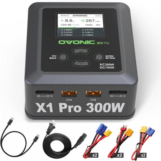 Ovonic X1 Pro Dual Channel LiPo Charger AC300W/DC700W 16A