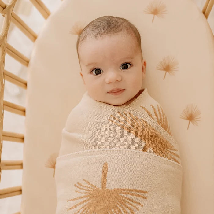 Palmetto Organic Fitted Bassinet Sheet/Change Pad Cover