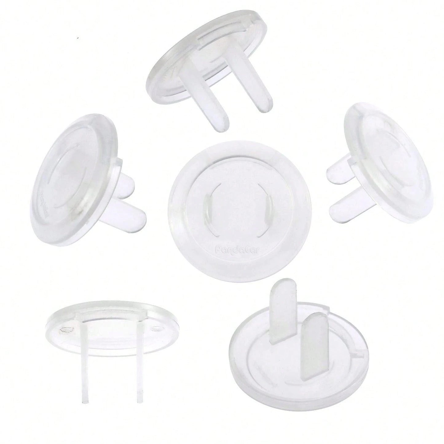 PandaEar Outlet Plug Covers(52 Pack) Clear Child Proof Electrical Protector Safety Caps With Adult Easy Release Concave Design