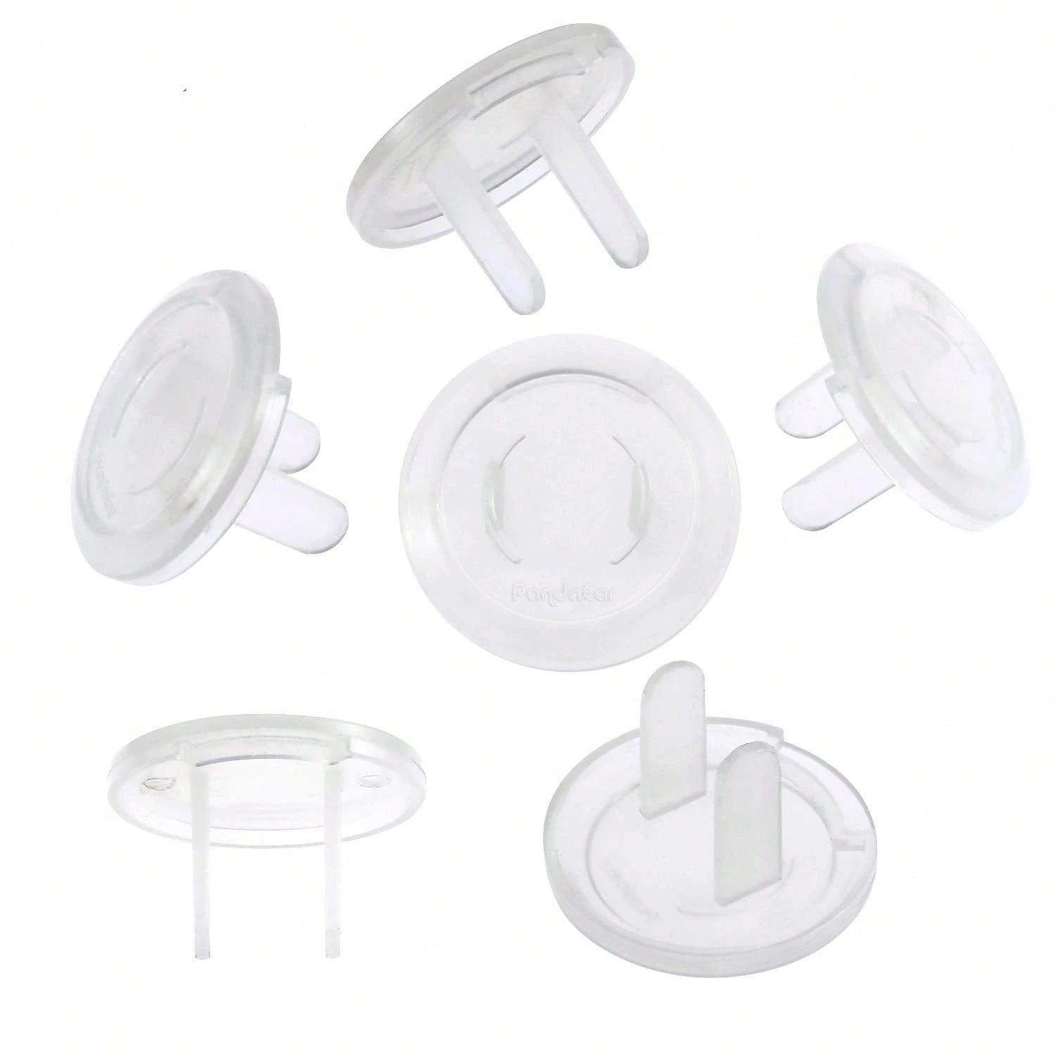 PandaEar Outlet Plug Covers(52 Pack) Clear Child Proof Electrical Protector Safety Caps With Adult Easy Release Concave Design