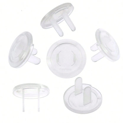 PandaEar Outlet Plug Covers(52 Pack) Clear Child Proof Electrical Protector Safety Caps With Adult Easy Release Concave Design