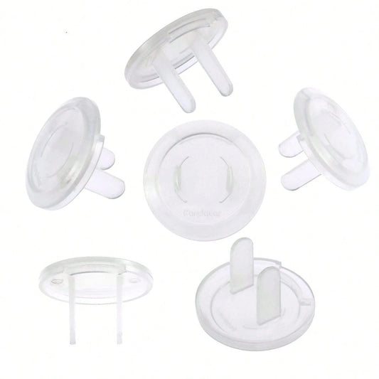 PandaEar Outlet Plug Covers(52 Pack) Clear Child Proof Electrical Protector Safety Caps With Adult Easy Release Concave Design