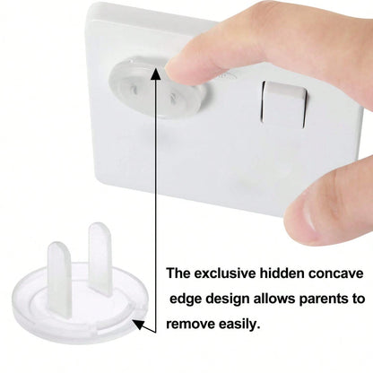 PandaEar Outlet Plug Covers(52 Pack) Clear Child Proof Electrical Protector Safety Caps With Adult Easy Release Concave Design
