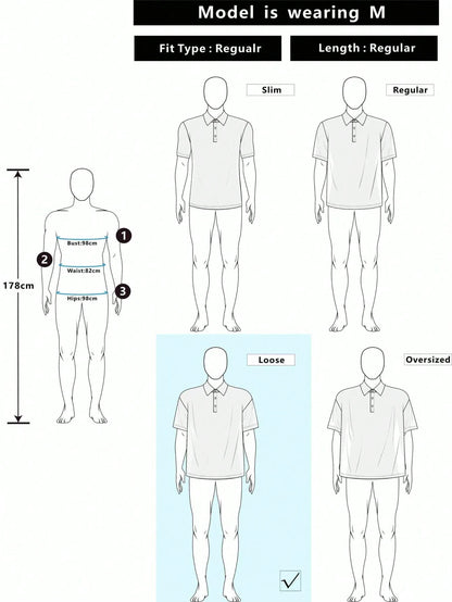 PAVTROS Men's Front-Button Short Sleeve Letter Print Casual Polo Shirt