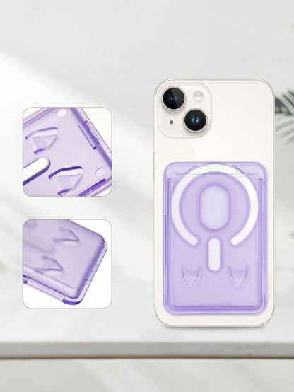 PC Frosted Transparent Magnetic Card Holder, Suitable For Various Self-Magnetic Models, Strong Magnetic Frosted Card Holder