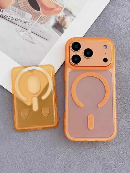 PC Frosted Transparent Magnetic Card Holder, Suitable For Various Self-Magnetic Models, Strong Magnetic Frosted Card Holder