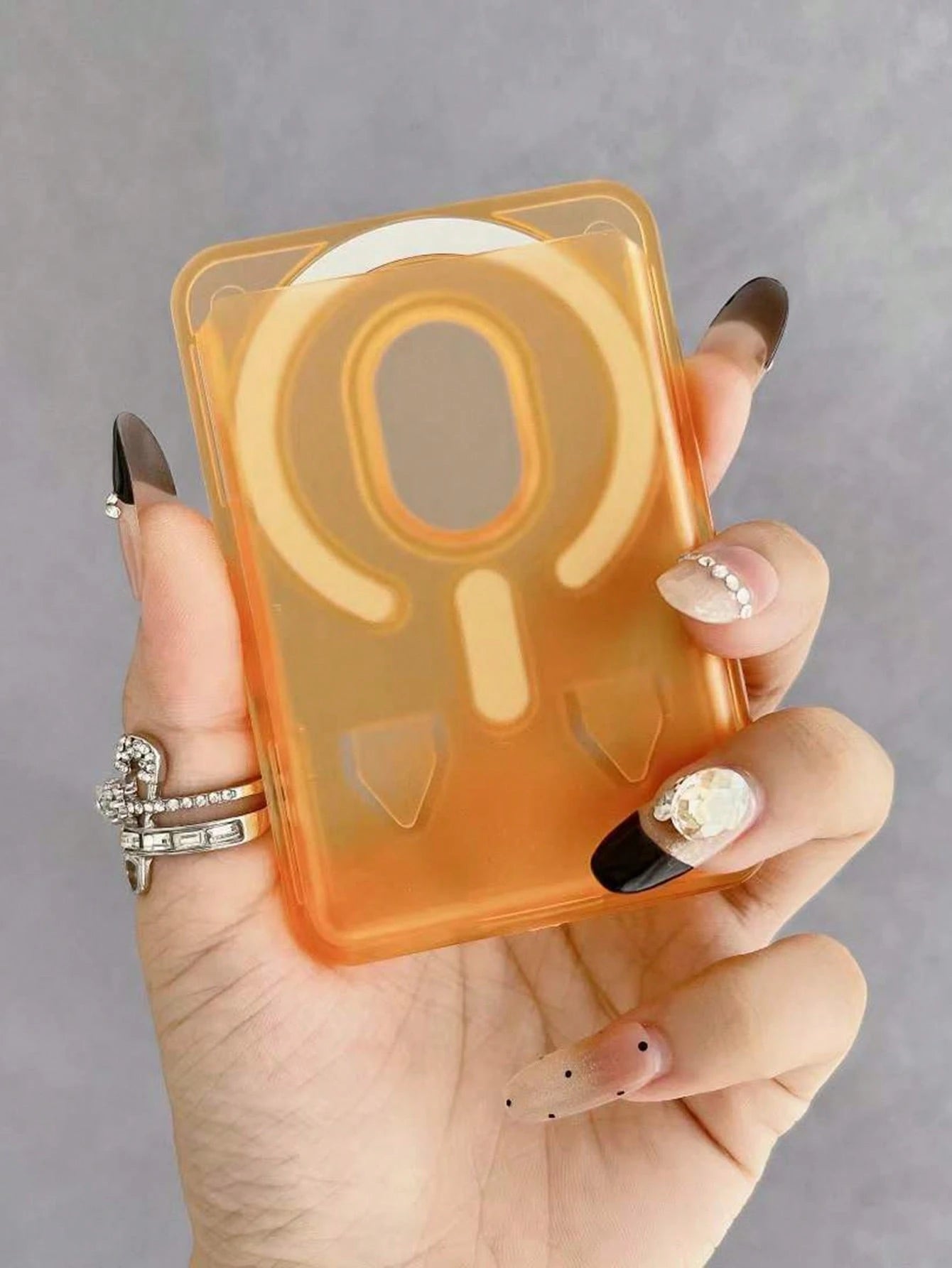 PC Frosted Transparent Magnetic Card Holder, Suitable For Various Self-Magnetic Models, Strong Magnetic Frosted Card Holder