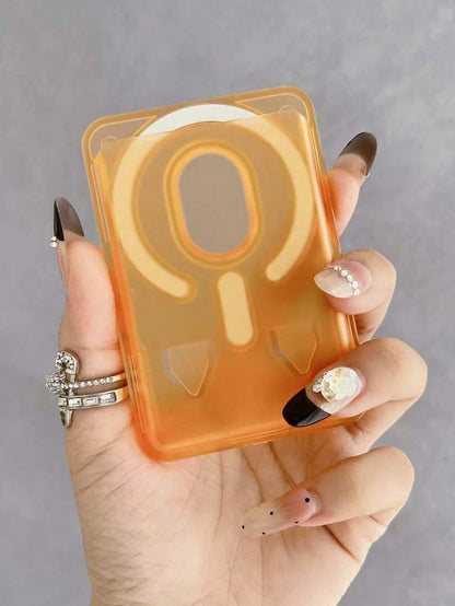 PC Frosted Transparent Magnetic Card Holder, Suitable For Various Self-Magnetic Models, Strong Magnetic Frosted Card Holder