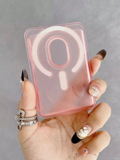 PC Frosted Transparent Magnetic Card Holder, Suitable For Various Self-Magnetic Models, Strong Magnetic Frosted Card Holder
