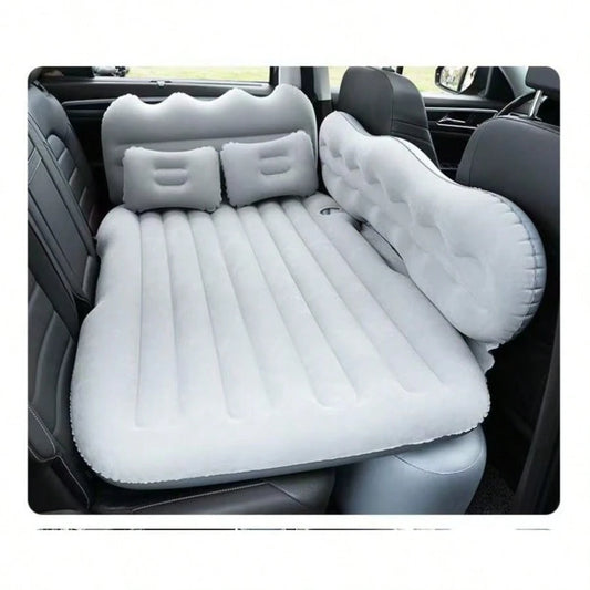 PDZZZD Stylish Comfortable Car Inflatable Bed, Soft Skin-Friendly Flocking Foldable Car Accessory, Ideal For Camping, Beach Trips, Outdoor Picnics, Road Trips, Pool & Party Use