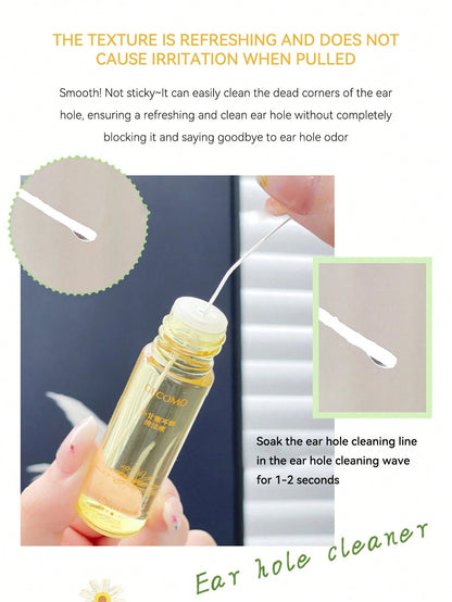 Peach Scented Ear Piercing Cleaning Solution (1 Bottle) – Ear Care Liquid For Odor, Earwax Cleaning Clog Prevention