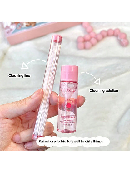Peach Scented Ear Piercing Cleaning Solution (1 Bottle) – Ear Care Liquid For Odor, Earwax Cleaning Clog Prevention