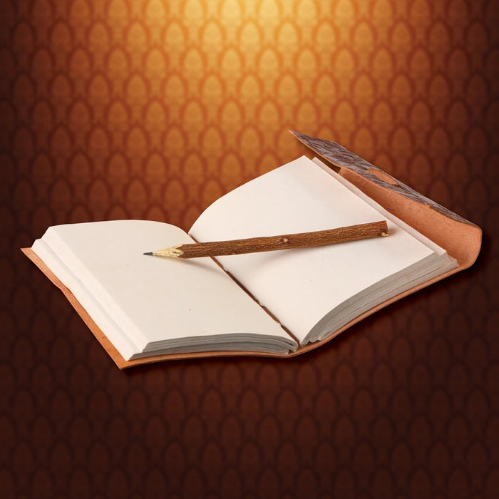 Pencil Lock Leather Journal