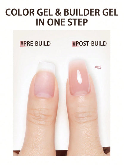 PERFECT COLOR 1pc/20g Rubber Base Coat, 12ml Extension Gel, Jelly Texture Extension Gel, Double-Ended Extension Pen, Nude/Clear/Pink Gel Polish For Nail Strengthening, Removable UV/LED Gel, Suitable F
