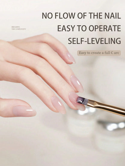 PERFECT COLOR 1pc/20g Rubber Base Coat, 12ml Extension Gel, Jelly Texture Extension Gel, Double-Ended Extension Pen, Nude/Clear/Pink Gel Polish For Nail Strengthening, Removable UV/LED Gel, Suitable F