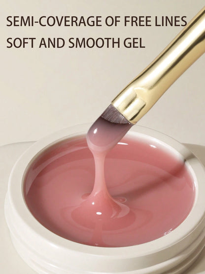 PERFECT COLOR 1pc/20g Rubber Base Coat, 12ml Extension Gel, Jelly Texture Extension Gel, Double-Ended Extension Pen, Nude/Clear/Pink Gel Polish For Nail Strengthening, Removable UV/LED Gel, Suitable F