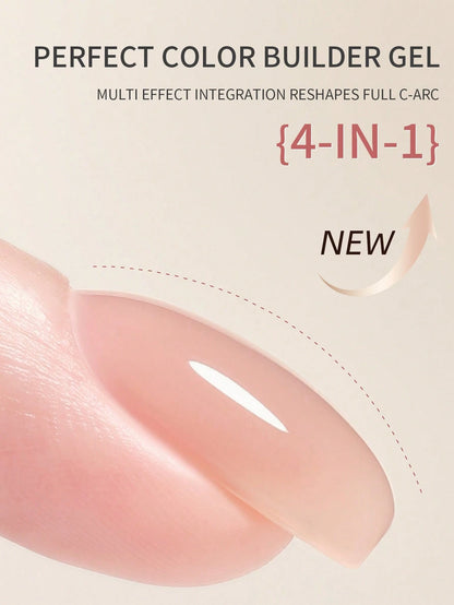 PERFECT COLOR 1pc/20g Rubber Base Coat, 12ml Extension Gel, Jelly Texture Extension Gel, Double-Ended Extension Pen, Nude/Clear/Pink Gel Polish For Nail Strengthening, Removable UV/LED Gel, Suitable F