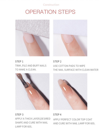 PERFECT COLOR 1pc/20g Rubber Base Coat, 12ml Extension Gel, Jelly Texture Extension Gel, Double-Ended Extension Pen, Nude/Clear/Pink Gel Polish For Nail Strengthening, Removable UV/LED Gel, Suitable F