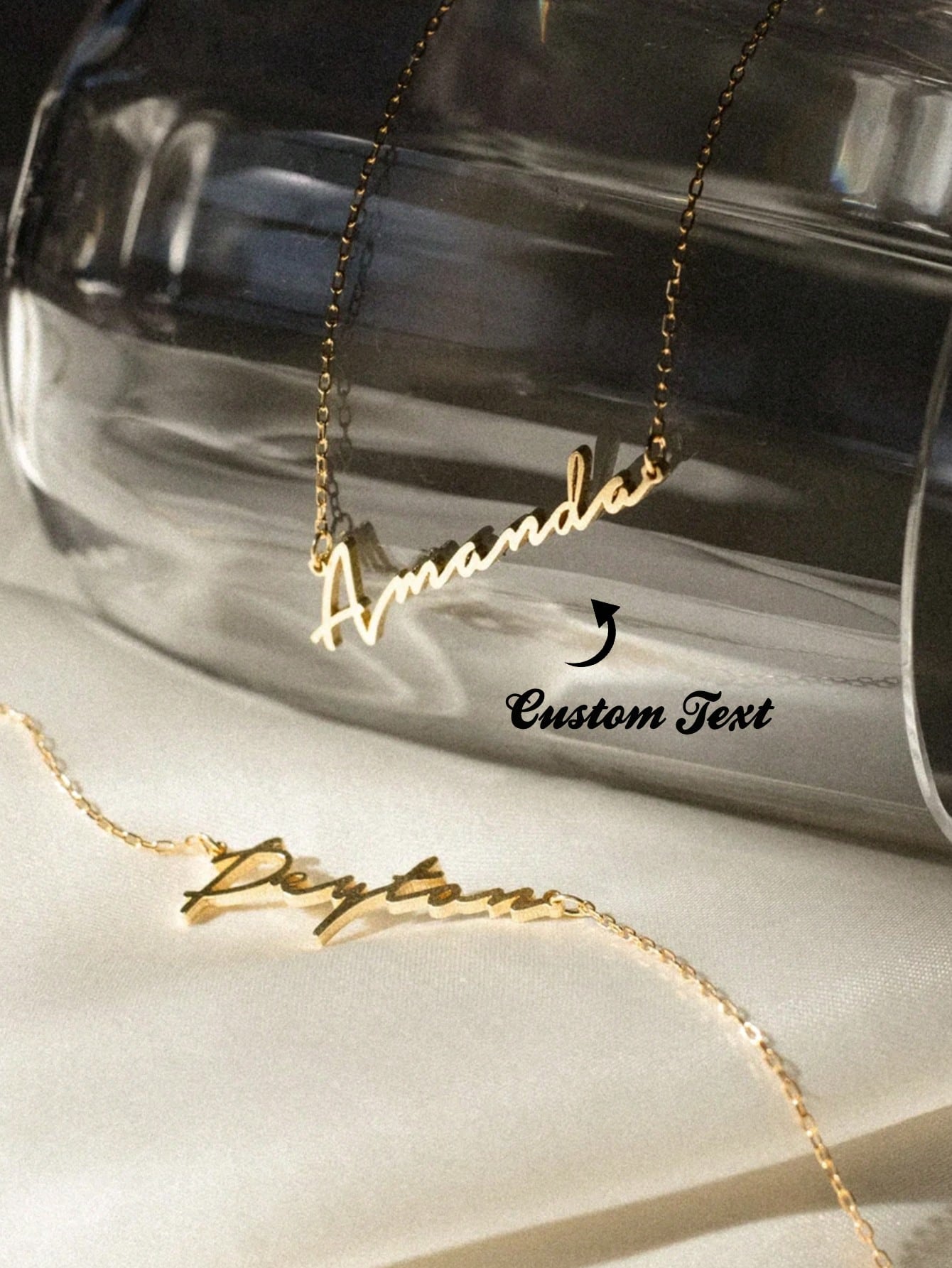 Personalised Stainless Steel Nameplate Necklace For Women, Fashion Jewelry, Best Friend Gifts For Mother's Day, Birthdays, Teenagers, Personalized Gift