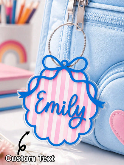 Personalized Daisy Acrylic Keychain, Customized Name Bag Charm & Flower Backpack Pendant, Suitable For School, Daycare, Travel, Unique Commemorative Gift For Girls