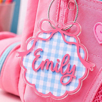 Personalized Daisy Acrylic Keychain, Customized Name Bag Charm & Flower Backpack Pendant, Suitable For School, Daycare, Travel, Unique Commemorative Gift For Girls