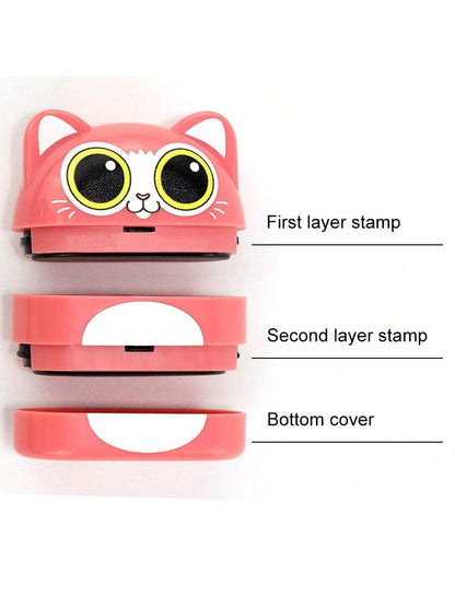 Personalized Dual-Color Stamp Set, Black & White Ink- Custom Name Stamps For Clothes, Shoes, Lunchboxes, Backpacks- Waterproof, Ideal For School And Office Stationery, Ornamental, Multi-Functional