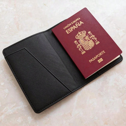 Personalized Saffiano Passport Holder (No Box) Luggage Tag Set| Travel Accessories, Wedding Favor Letter Passport Holder, Engraved Luggage Tag