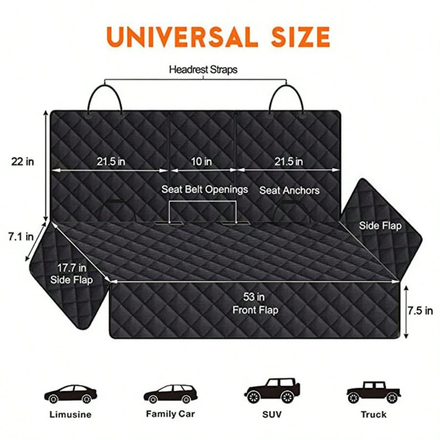 Pet Car Seat Cover Dog Scratch-Resistant Waterproof Universal Rear Seat Pet Mat Pet Supplies