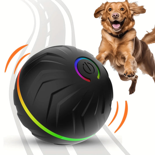 Pet Electric Toy, Smart Bouncing Ball, Intelligent Jumping Rolling Interactive Dog Toy Ball, Durable Exercise Activation Automatic Rolling Ball Toy, Suitable For Small/Medium/Large Dogs, USB Rechargea