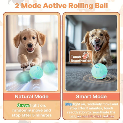 Pet Electric Toy, Smart Bouncing Ball, Intelligent Jumping Rolling Interactive Dog Toy Ball, Durable Exercise Activation Automatic Rolling Ball Toy, Suitable For Small/Medium/Large Dogs, USB Rechargea