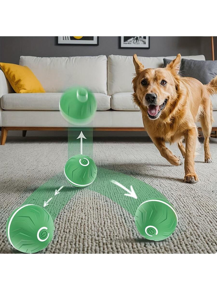 Pet Electric Toy, Smart Bouncing Ball, Intelligent Jumping Rolling Interactive Dog Toy Ball, Durable Exercise Activation Automatic Rolling Ball Toy, Suitable For Small/Medium/Large Dogs, USB Rechargea