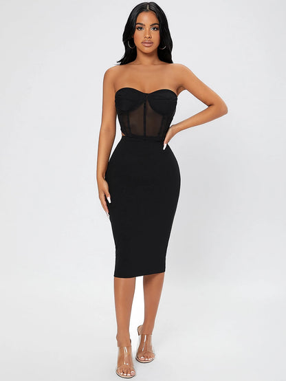 PETITE High Waist Pencil Black Bodycon Skirt,Petite Women