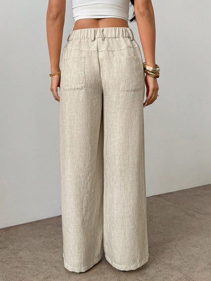 PETITE Women's Low Waist Pocket Button Zipper Straight Leg Pants Vacation Khaki Autumn Casual,Petite Women Vacation Vacation Vacation Vacation