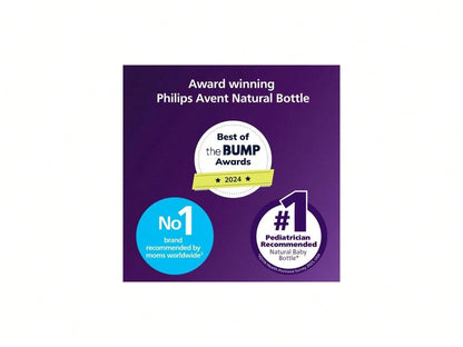 Philips Avent Natural Baby Bottles With Natural Response Nipples (Slow Flow, Flow 2), 4oz, 4-Pack, SCY900/04