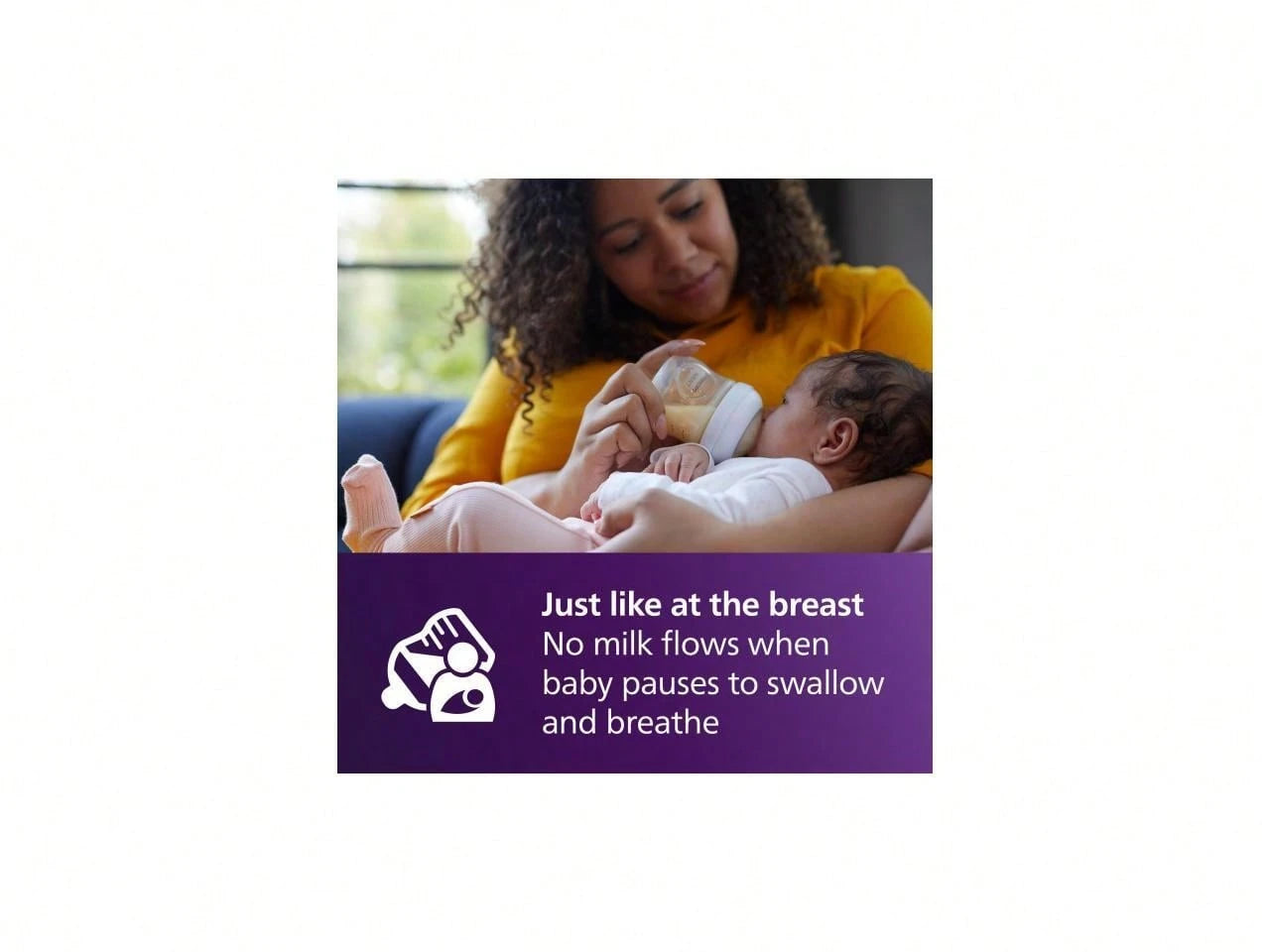 Philips Avent Natural Baby Bottles With Natural Response Nipples (Slow Flow, Flow 2), 4oz, 4-Pack, SCY900/04