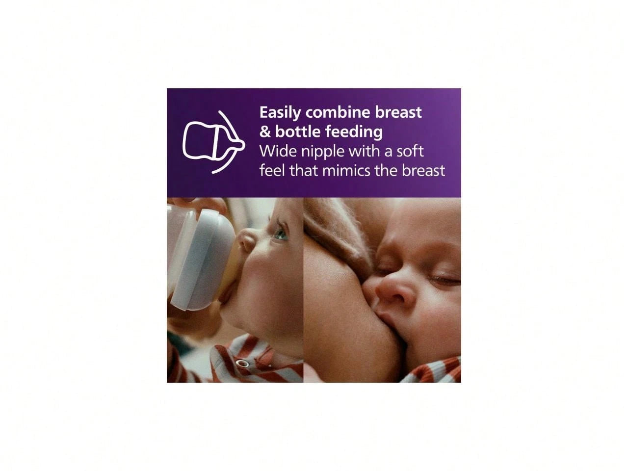 Philips Avent Natural Baby Bottles With Natural Response Nipples (Slow Flow, Flow 2), 4oz, 4-Pack, SCY900/04