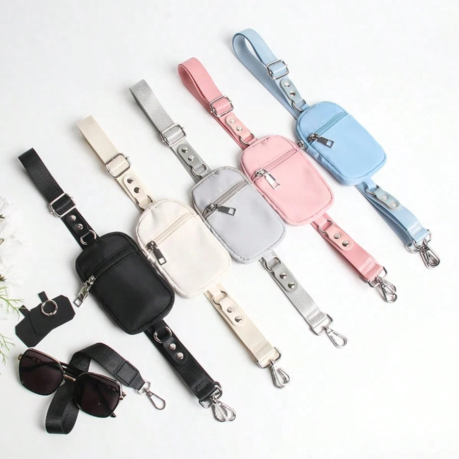 Phone Lanyard With Zipper Pocket, Phone Lanyard With Wallet, Crossbody Bag With Wallet And Clip, And Phone Lanyard With Wallet, Polyester Material, Suitable For All Smartphones
