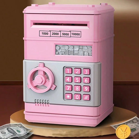 Piggy Bank Cash Coin Can ATM Bank Electronic Coin Money Bank For Kids Age 3-12, Money Savings Box Mini ATM Coin Bank Toys Gifts For 3 4 5 6 7 8 9 10 11 12 Year Old Boys Girls