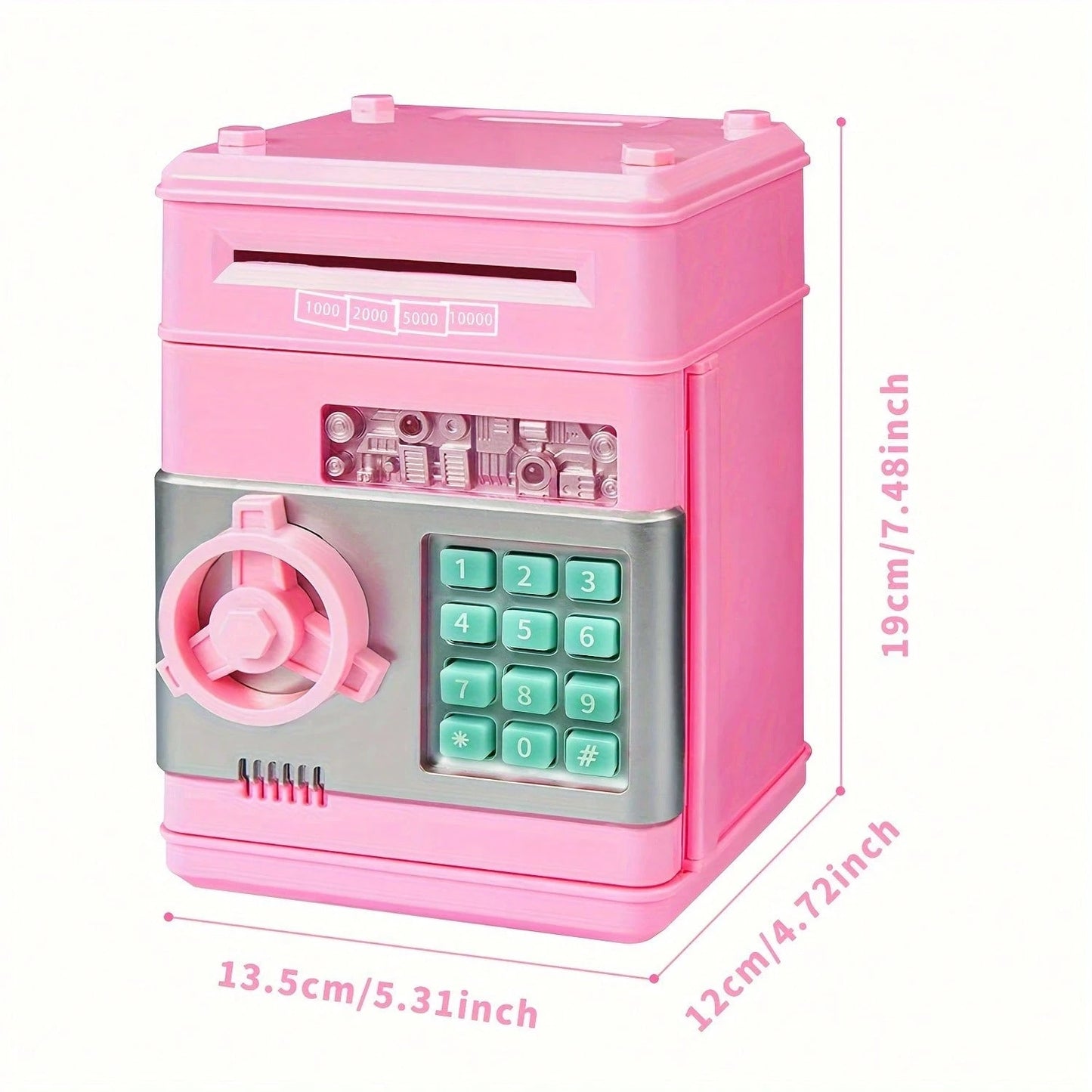 Piggy Bank Cash Coin Can ATM Bank Electronic Coin Money Bank For Kids Age 3-12, Money Savings Box Mini ATM Coin Bank Toys Gifts For 3 4 5 6 7 8 9 10 11 12 Year Old Boys Girls