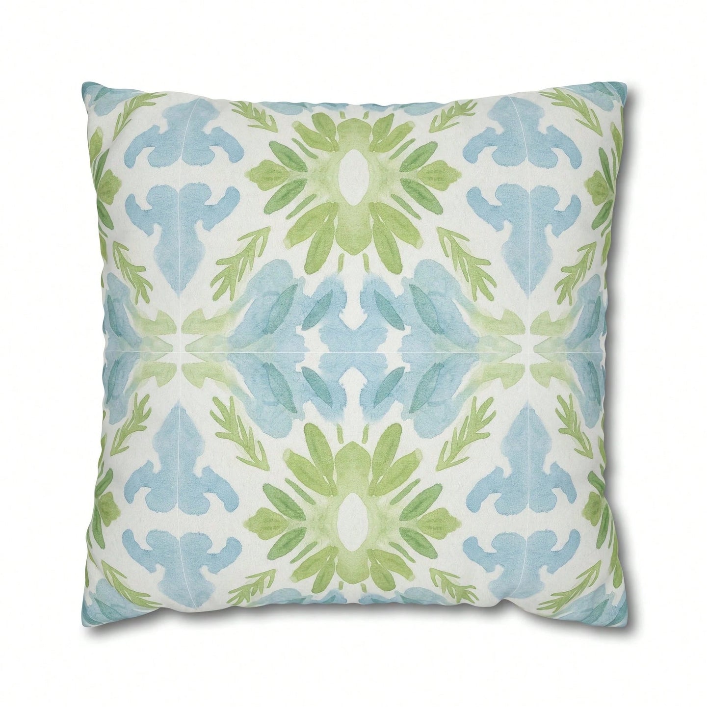 [Pillow Cover]Blue And Green Watercolor Abstract Pillow Cover Dorm Dr For College Girls Home And Apartt Dr Tow Pillows For Couch(Pillow Core Not Included)