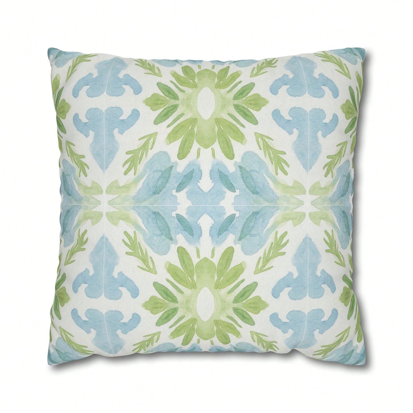 [Pillow Cover]Blue And Green Watercolor Abstract Pillow Cover Dorm Dr For College Girls Home And Apartt Dr Tow Pillows For Couch(Pillow Core Not Included)