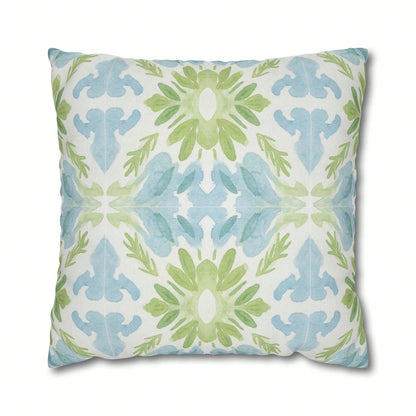 [Pillow Cover]Blue And Green Watercolor Abstract Pillow Cover Dorm Dr For College Girls Home And Apartt Dr Tow Pillows For Couch(Pillow Core Not Included)