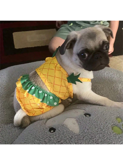 Pineapple Funny Dog Swimwear Bikini Summer Dog Clothes Beach Swimsuit Puppy Bathing Suit Puppy Vest Cooling Dog Shirts Pet Shirt For Small Dog, Cat Apparel
