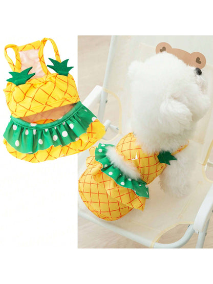 Pineapple Funny Dog Swimwear Bikini Summer Dog Clothes Beach Swimsuit Puppy Bathing Suit Puppy Vest Cooling Dog Shirts Pet Shirt For Small Dog, Cat Apparel